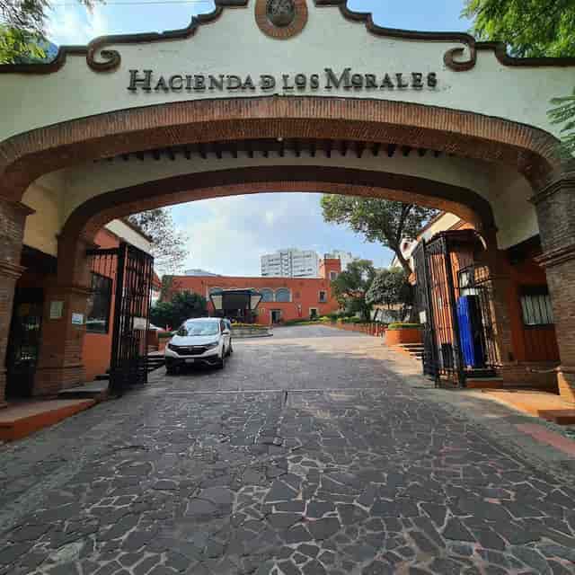 Historic arched entrance at El Molino, Hacienda de los Morales for boutique corporate event venue.