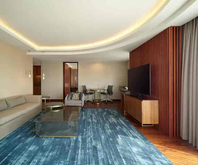 VIP hospitality suite at Grand Fiesta Americana Chapultepec with lounge and workspace.