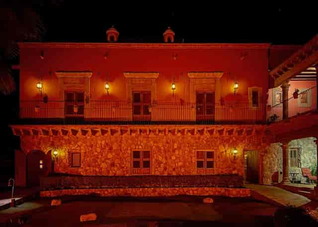 Hacienda de los Santos suite venue for exclusive evening receptions and corporate buyout events.