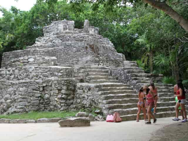 Mayan Ball Court at Xcaret Park: historic incentive travel venue for private sunset events.