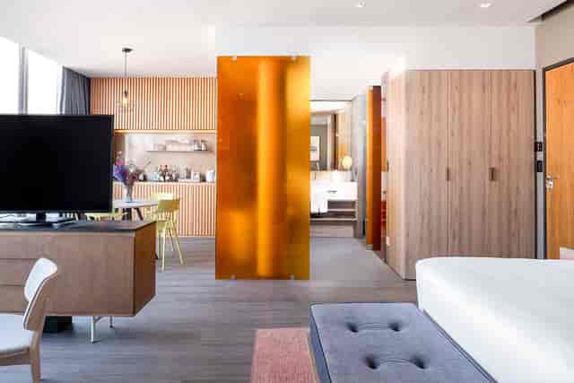 Penthouse executive suite at Mondrian Mexico City, ideal for VIP event workspace and luxury lodging.