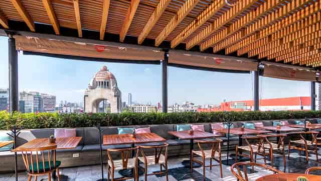 Antisocial Rooftop event venue with iconic city backdrop for cocktail hours and sunset receptions.