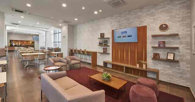 City Express Marriott Ciudad De México event space with lounge seating for corporate meetings.