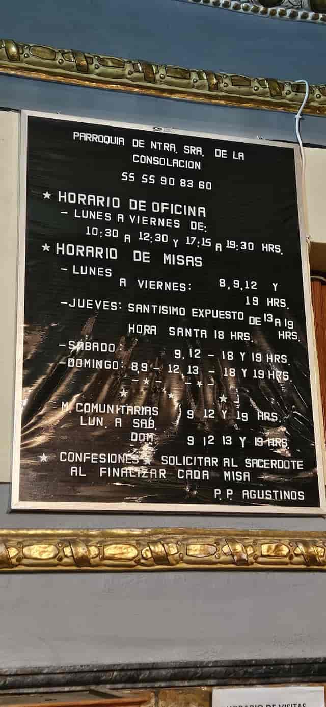 Church wayfinding reader board at Nuestra Señora de la Consolación for event signage.