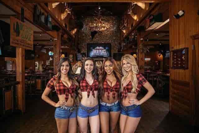 Twin Peaks rustic lodge sports bar, ideal for casual social events and themed restaurant gatherings.