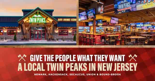 Twin Peaks sports bar interior for corporate happy hours and networking events in New Jersey.