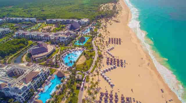 Beachfront terraces at Hard Rock Hotel Punta Cana for corporate retreats and incentive travel.