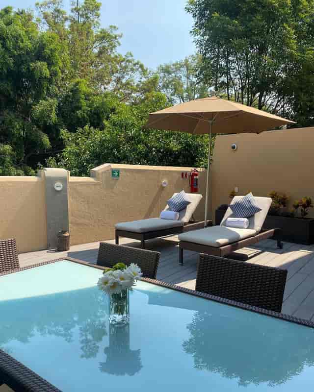 Rooftop patio at Casa Malí for executive retreats and corporate incentive trips.