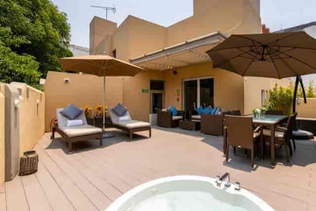 Rooftop patio at Casa Malí: ideal luxury venue for corporate events and VIP hospitality suites.