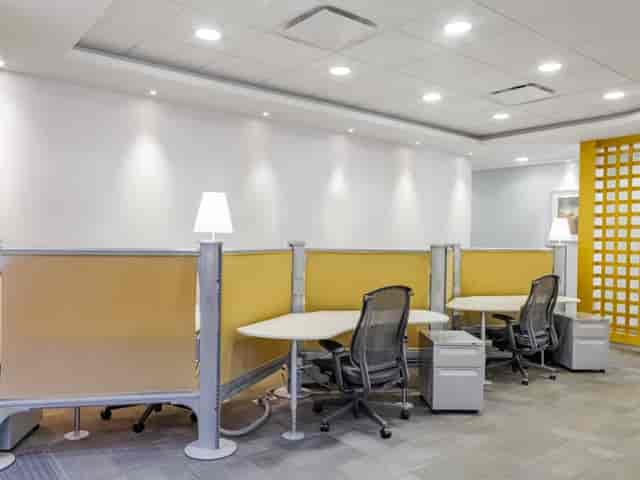 Private office workstation for corporate event planning and onsite production staff.