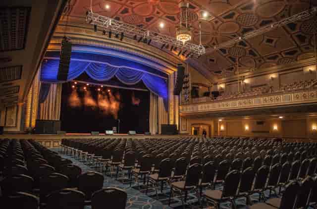 Grand Ballroom in Manhattan Centre, spacious venue for upscale conferences and performances.