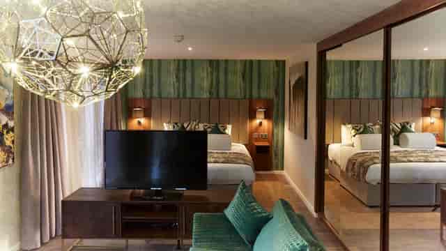 Modern Shropshire Suite at Wychwood Park Hotel: luxury VIP room for executive business meetings.