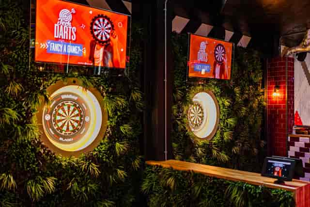 Bullseye Zone at Roxy Ball Room: vibrant dartboard venue for events in Liverpool.