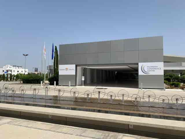 Filoxenia Conference Center modern exterior for professional corporate events and business meetings.