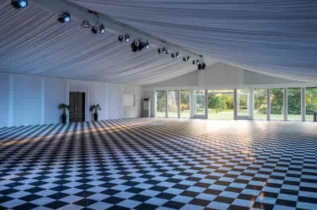 Elegant event tent at The Clementine, Syon Park - perfect for gatherings and celebrations.