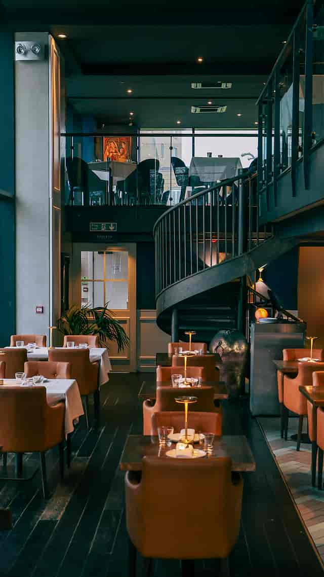 Mala Indian Kitchen & Bar multi-level dining venue for networking dinners and VIP events.