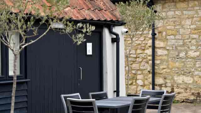 Patio Terrace at The Dinton Hermit: Rustic outdoor space for workshops and corporate breakout events.