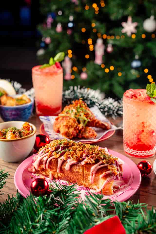 Festive dining setup at TOCA Social for Christmas corporate events in Birmingham.