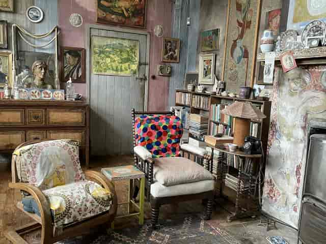 Maximalist salon-style event setup at Charleston Museum, ideal for VIP breakout sessions.