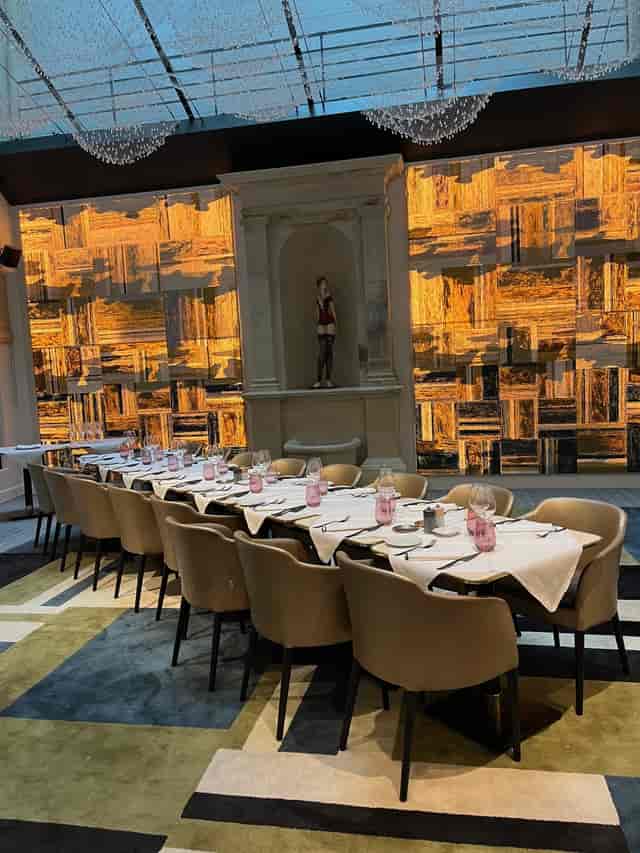 Luxury private dining at The Tea Garden, Fauchon L'Hôtel Paris for boutique events and dinners.