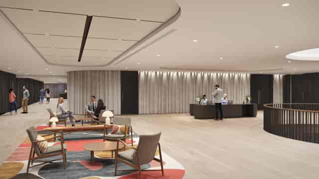 Modern meeting space at The Forum Event Suite, ideal for networking and conferences.