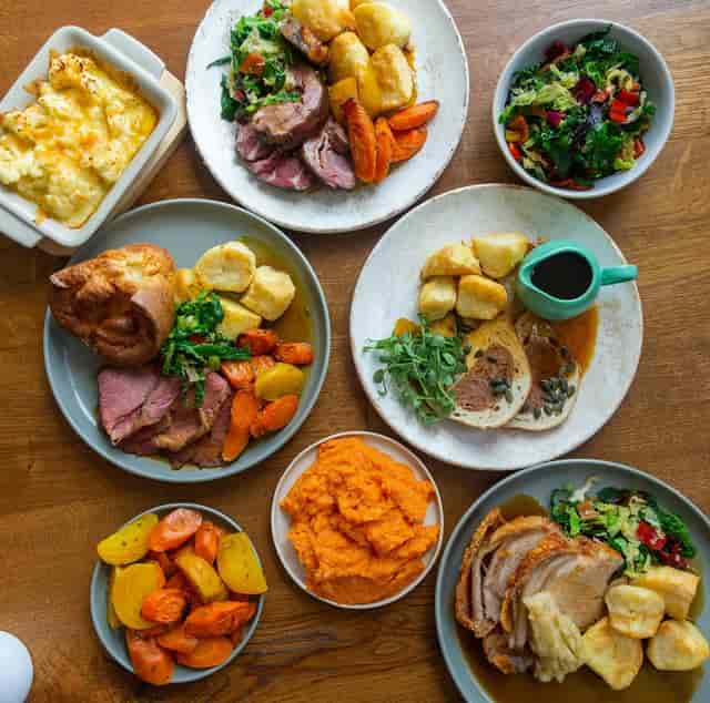 Catering spread at Secret Garden, The Jolly Gardeners, ideal for corporate lunch or private events.
