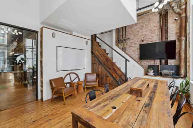 Mercer Conference Room at The Farm Soho, rustic-modern space for meetings and brainstorming.