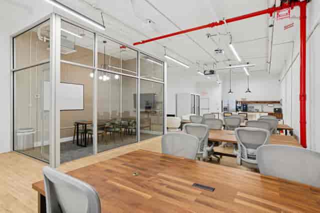 Mercer Loft with glass-walled conference room for productive workshops and meetings.