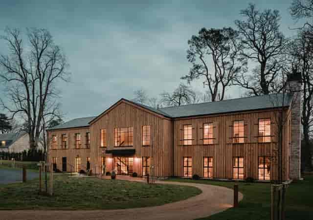 Rustic Chestnut venue in Estelle Manor, perfect for weddings and corporate retreats.