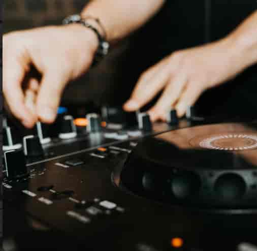 DJ console at Bootlegger Bars Exeter for corporate event and evening reception hire.