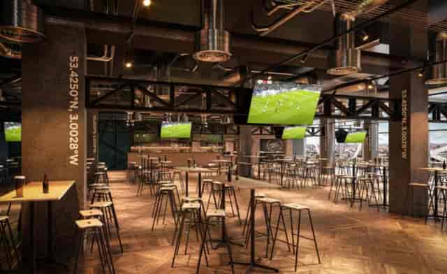 Industrial-chic Kendall’s event space, Hill Dickinson Stadium for sports parties and networking.