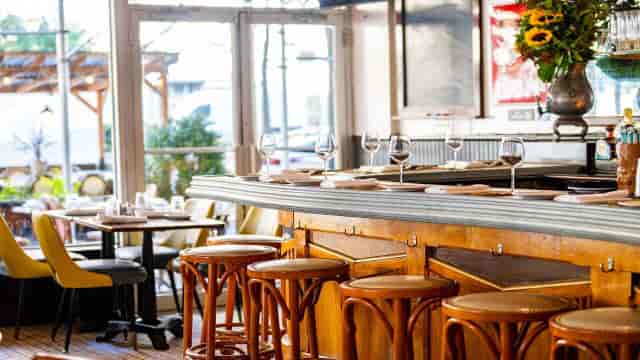 Stylish bar at The Silly Goose, perfect for networking events and intimate gatherings.