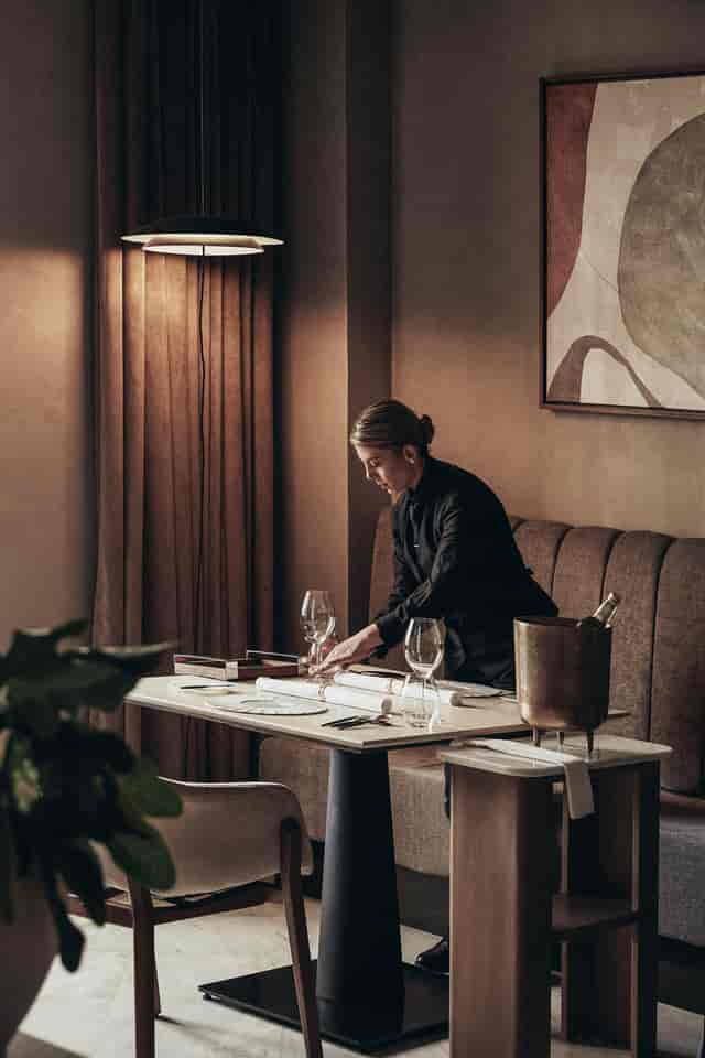 Elegant Main Dining Room in Makris Athens, perfect for meetings and gatherings.