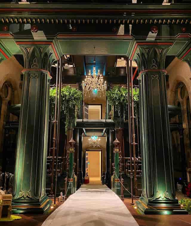 "House & Enchanted Chapel venue with elegant architecture, ideal for upscale events."