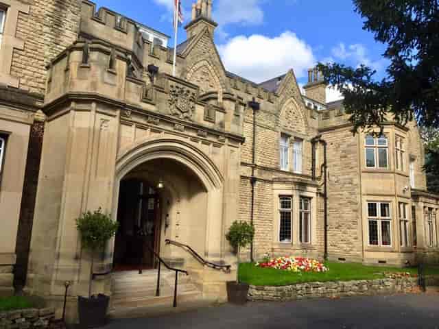 Historic Mansion House venue with lush gardens for corporate meetings and events.