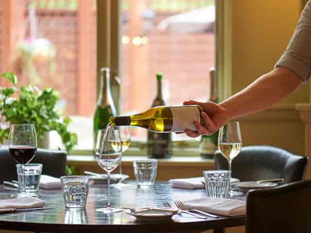 Upscale dining table at Bistro, Hotel du Vin Newcastle, perfect for elegant events.