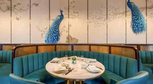Elegant dining area in Peacock London, ideal for upscale events and gatherings.