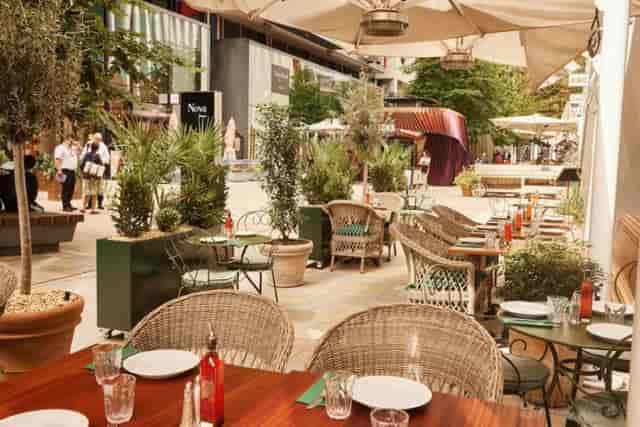 Outdoor venue hire at Casa do Frango Victoria, perfect for networking and casual events.