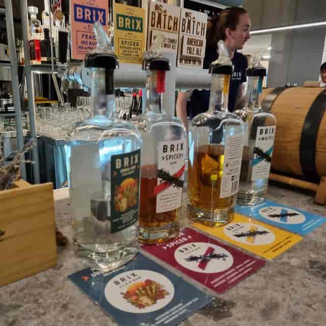 The Brix Bar featuring polished interiors, ideal for corporate receptions and tasting events.