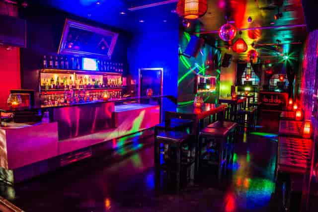 La Di Da private function room with LED lighting for networking receptions and corporate events.