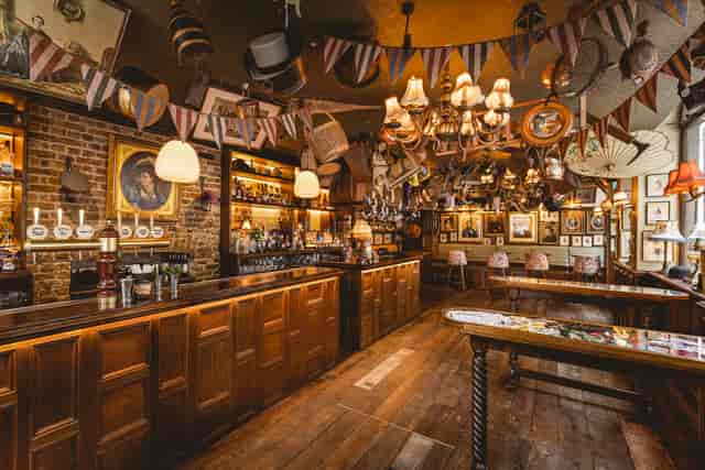Charming Mr Fogg's Hat Tavern venue, rustic decor for events and gatherings.