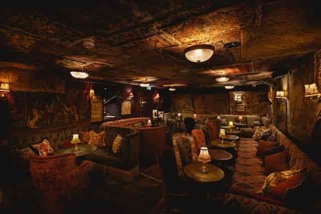 Textiles & Strong Room at Mr Fogg's Pawnbrokers: cozy venue for corporate meetings, exclusive events.