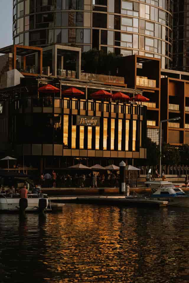 City Side Alfresco waterfront venue: corporate mixer and sunset reception space.