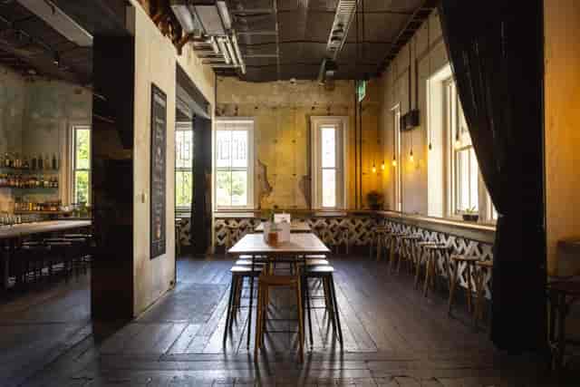 Industrial-chic Postal Hall venue for networking reception and corporate events.