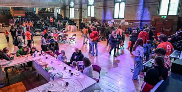 Schering Room Cambridge: Flexible floor plan for community workshops and networking events.