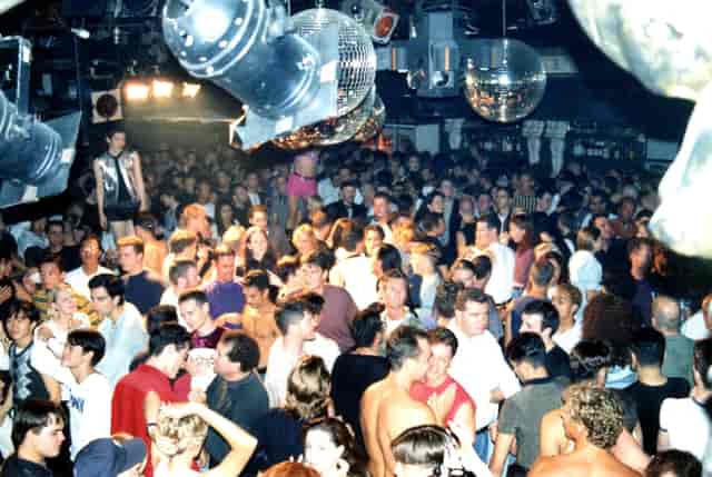 Crowded Connections Nightclub lounge, high-density event venue for capacity management analysis.