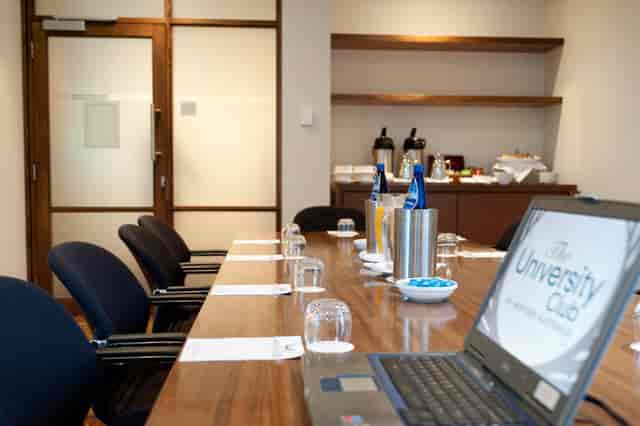 Boardroom seminar room at The University Club for professional corporate meetings.