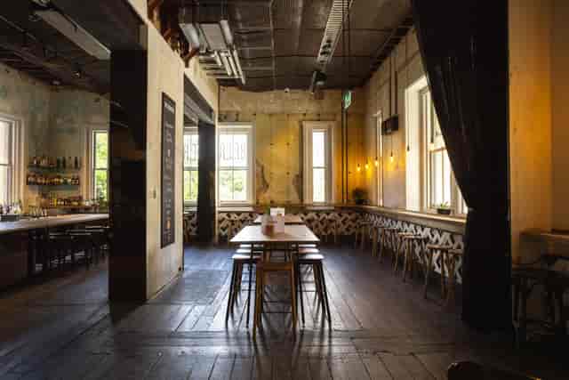 Industrial-chic Beer Corner venue for corporate happy hour and networking events.