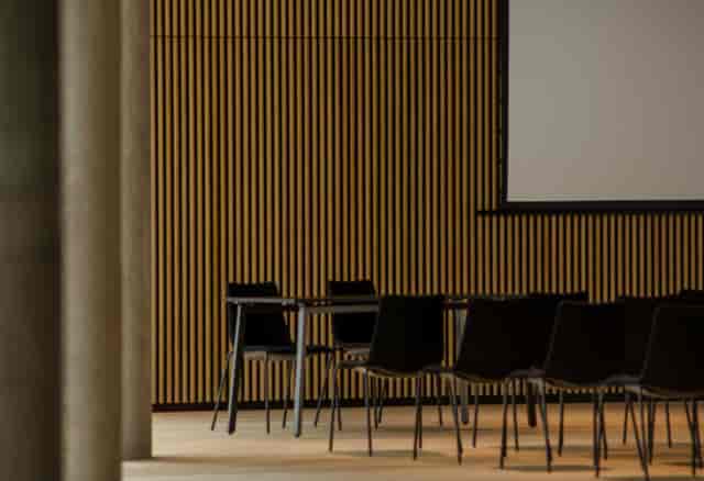 Sleek conference room in Sakura, Nobu Warsaw for meetings and presentations.