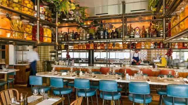 Vibrant Griglia restaurant at Pink Mamma, ideal for events and celebrations.